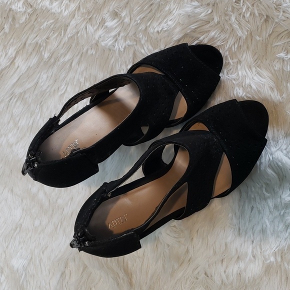 APT. 9 Stiletto Black Heeled Platform Sandals Size 7 - Picture 4 of 8